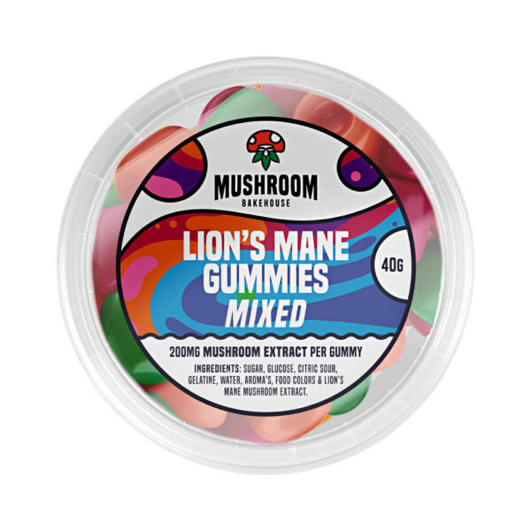 Mushroom Bakehouse Lion’s Mane Gummies Mixed 200mg Mushroom Extract